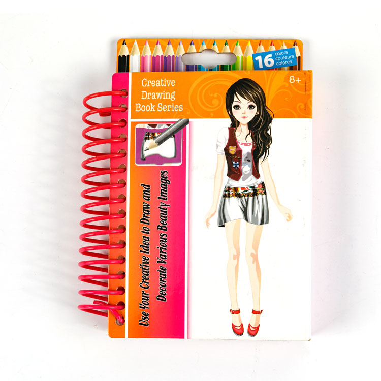 Sketch Book-Spiral Book Big Eyes Gir